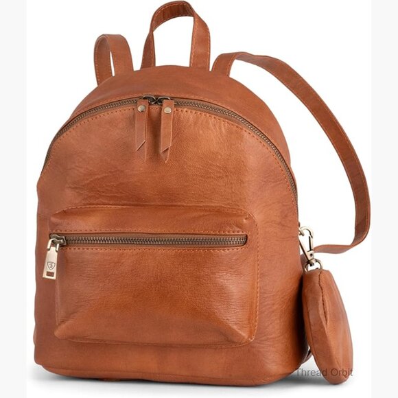Vintage Genuine Leather Backpack Purse, Small Lightweight Women\'s Bag main image 4